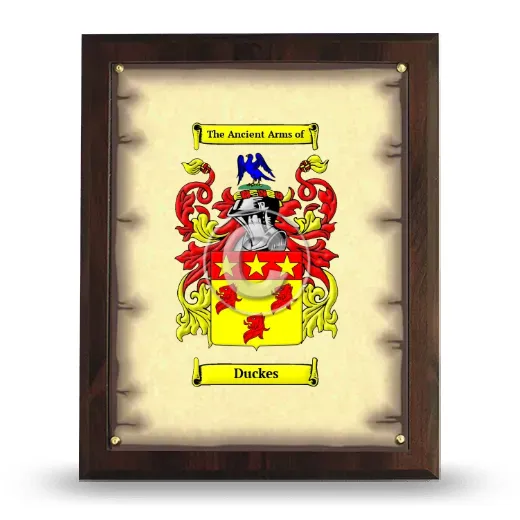 Duckes Coat of Arms Plaque