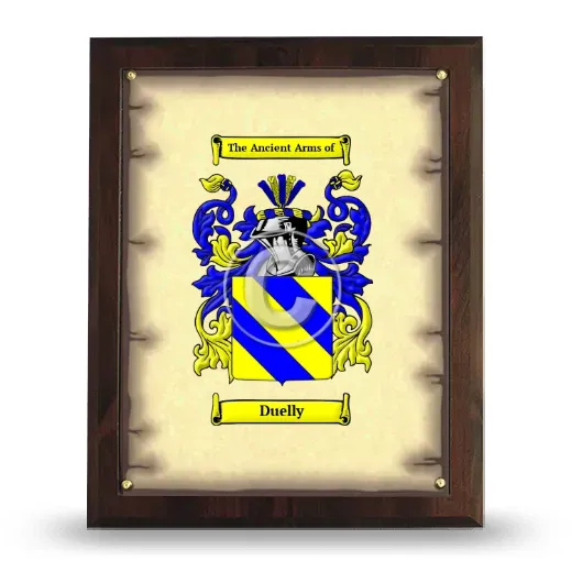 Duelly Coat of Arms Plaque