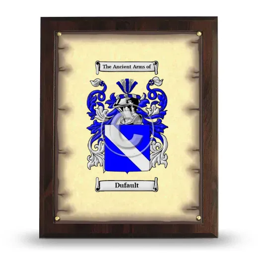 Dufault Coat of Arms Plaque