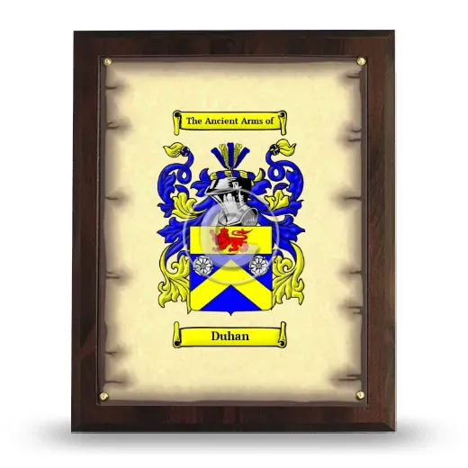 Duhan Coat of Arms Plaque