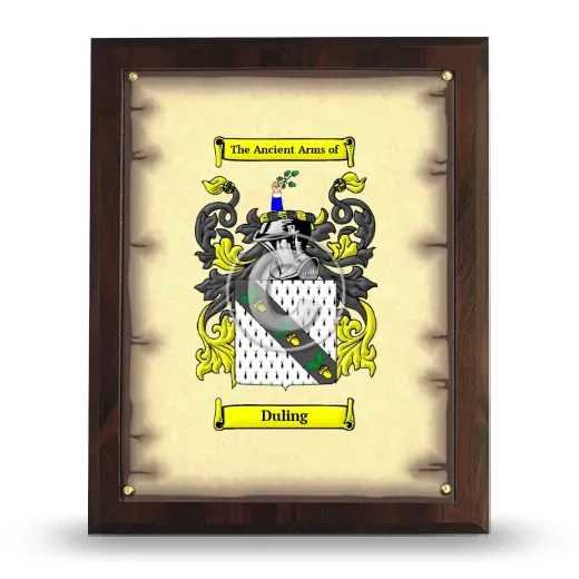 Duling Coat of Arms Plaque