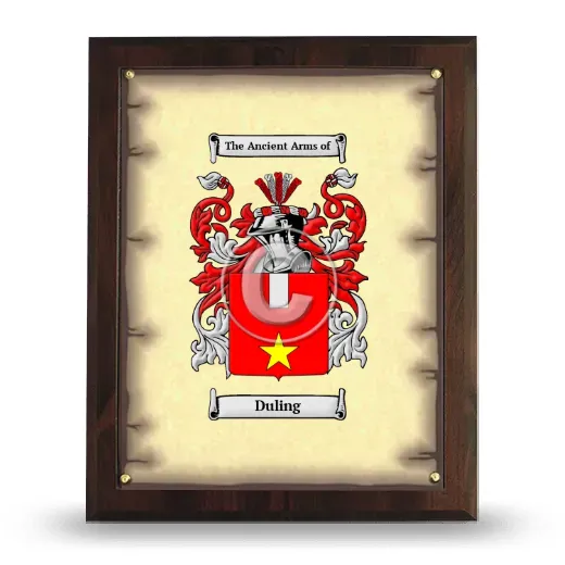 Duling Coat of Arms Plaque