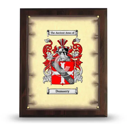 Dumarry Coat of Arms Plaque