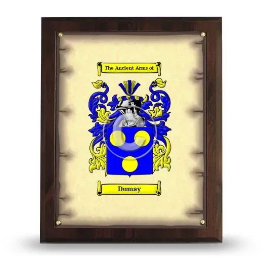 Dumay Coat of Arms Plaque