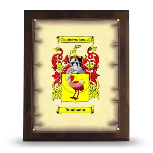 Dummann Coat of Arms Plaque