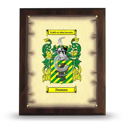 Dunnan Coat of Arms Plaque