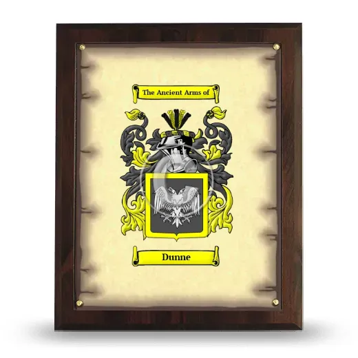 Dunne Coat of Arms Plaque