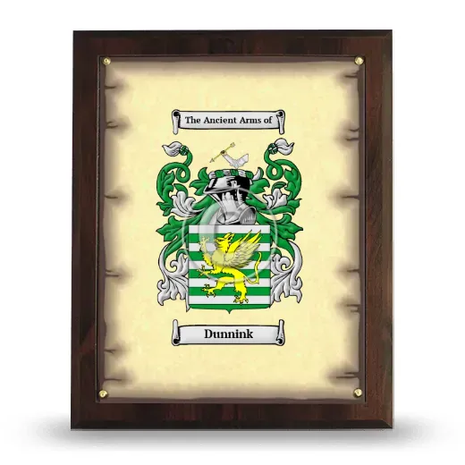 Dunnink Coat of Arms Plaque