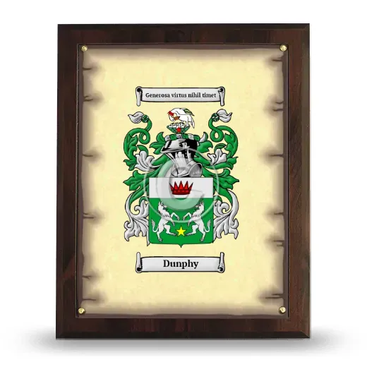 Dunphy Coat of Arms Plaque