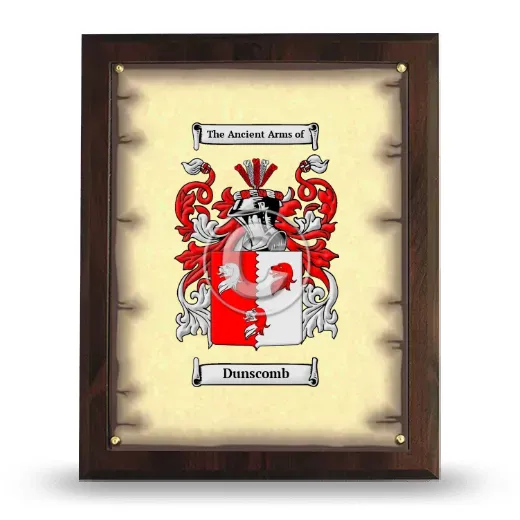 Dunscomb Coat of Arms Plaque