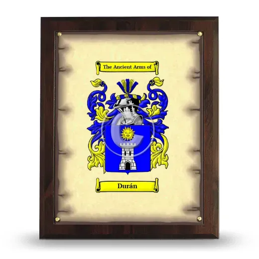 Durán Coat of Arms Plaque