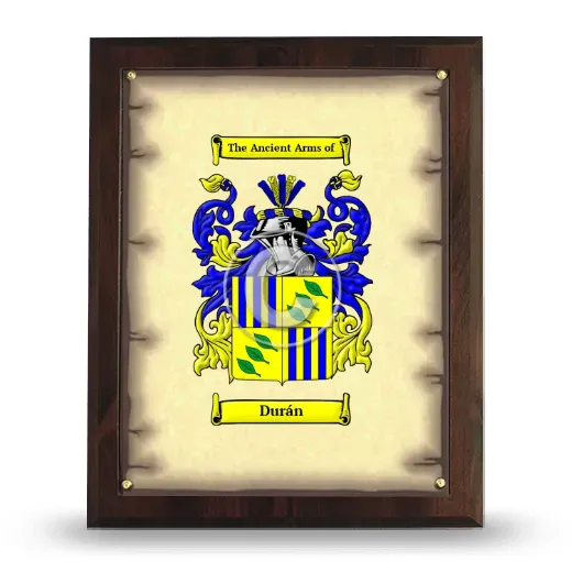 Durán Coat of Arms Plaque