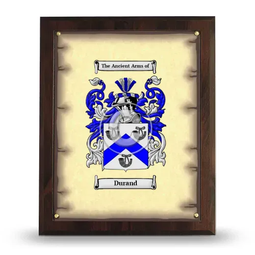 Durand Coat of Arms Plaque