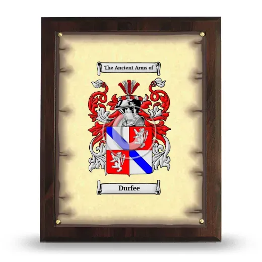 Durfee Coat of Arms Plaque