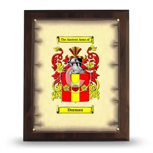 Durman Coat of Arms Plaque