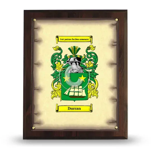 Durran Coat of Arms Plaque