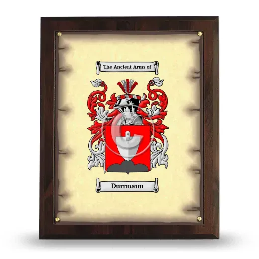 Durrmann Coat of Arms Plaque