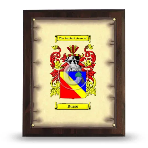 Durso Coat of Arms Plaque
