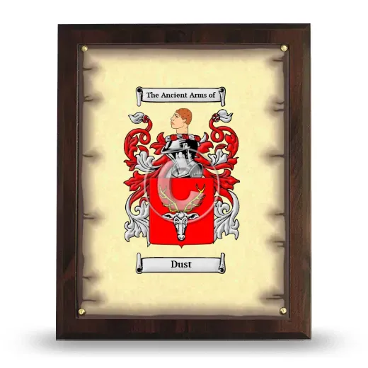 Dust Coat of Arms Plaque