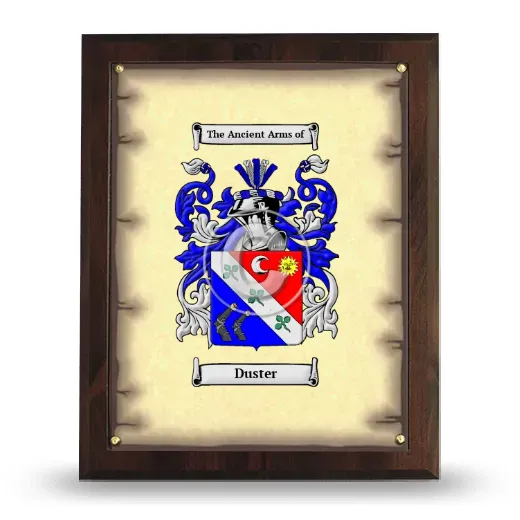 Duster Coat of Arms Plaque