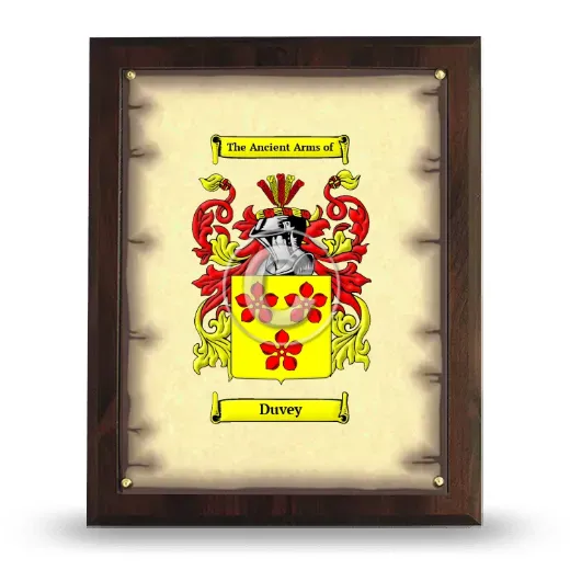 Duvey Coat of Arms Plaque
