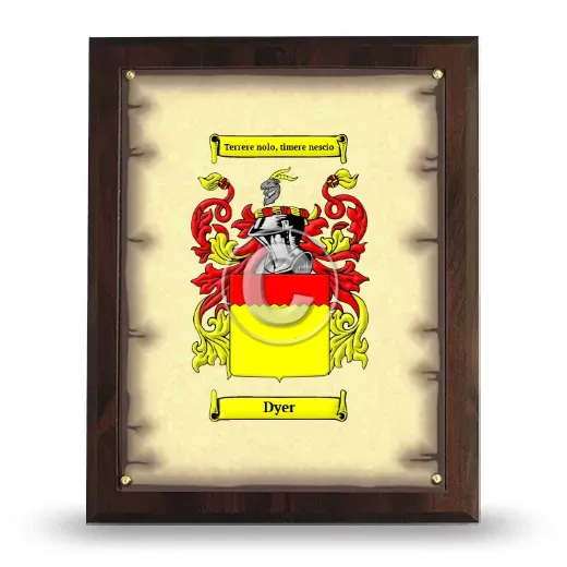 Dyer Coat of Arms Plaque