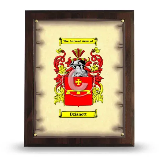 Dzianott Coat of Arms Plaque