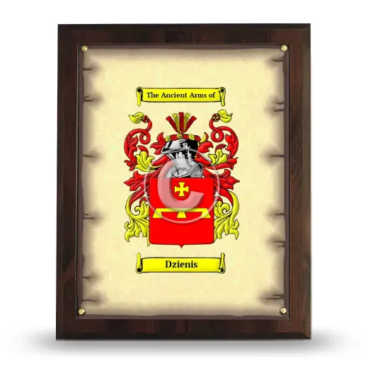 Dzienis Coat of Arms Plaque