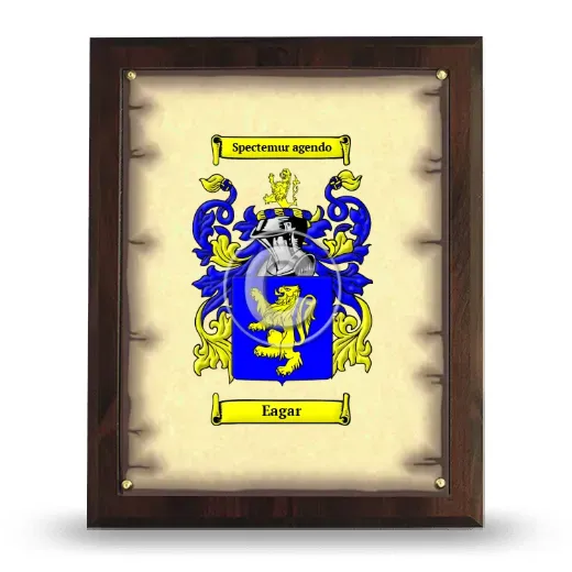 Eagar Coat of Arms Plaque