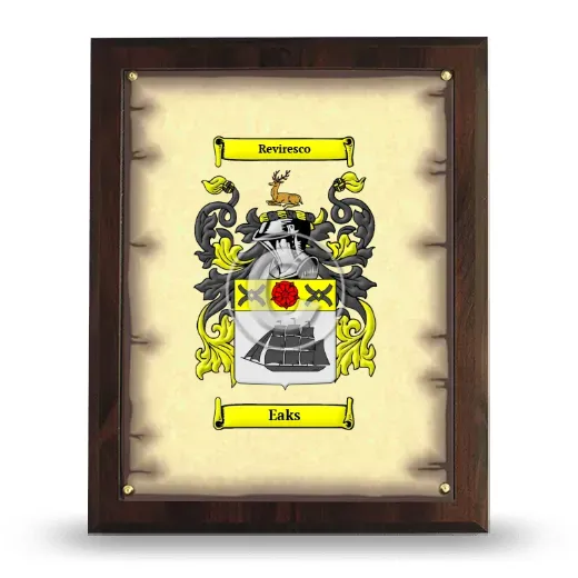 Eaks Coat of Arms Plaque