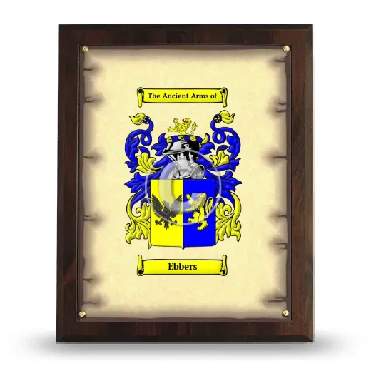 Ebbers Coat of Arms Plaque