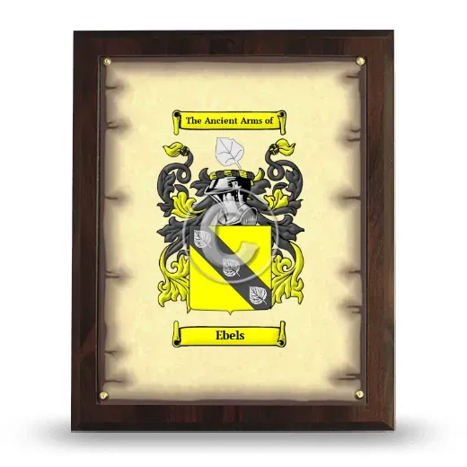 Ebels Coat of Arms Plaque
