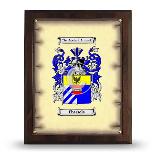 Ebersole Coat of Arms Plaque
