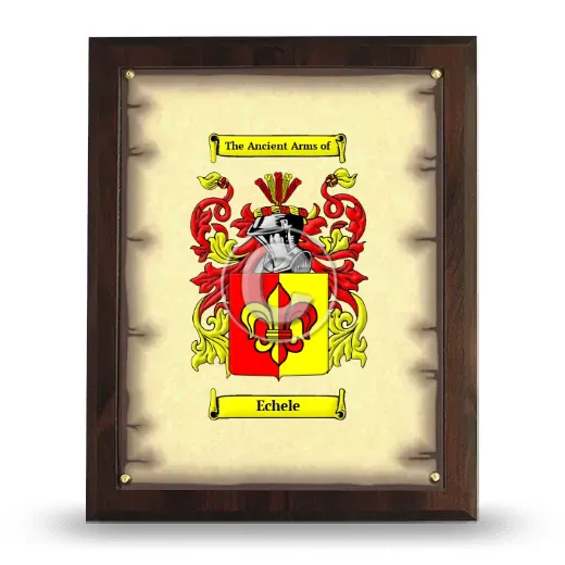 Echele Coat of Arms Plaque