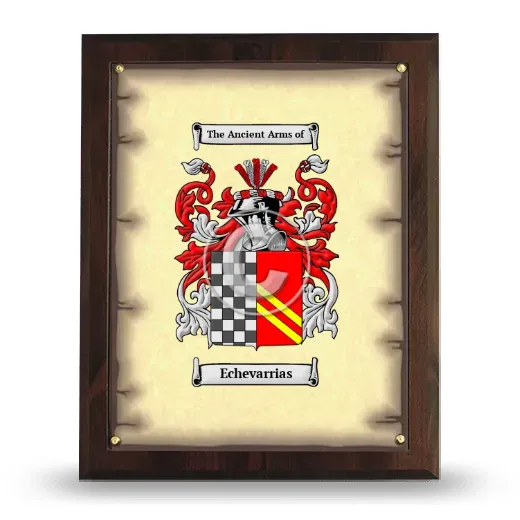 Echevarrias Coat of Arms Plaque
