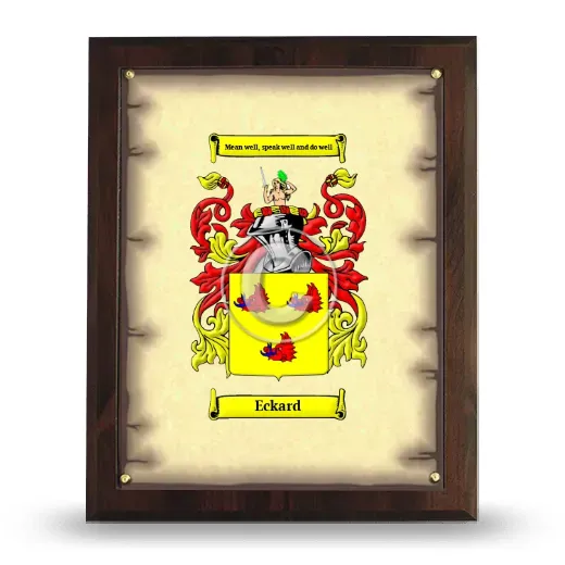 Eckard Coat of Arms Plaque