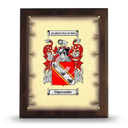 Edgecombe Coat of Arms Plaque
