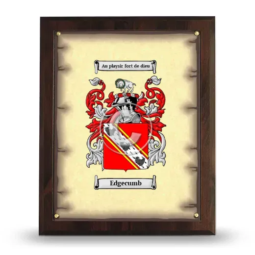 Edgecumb Coat of Arms Plaque
