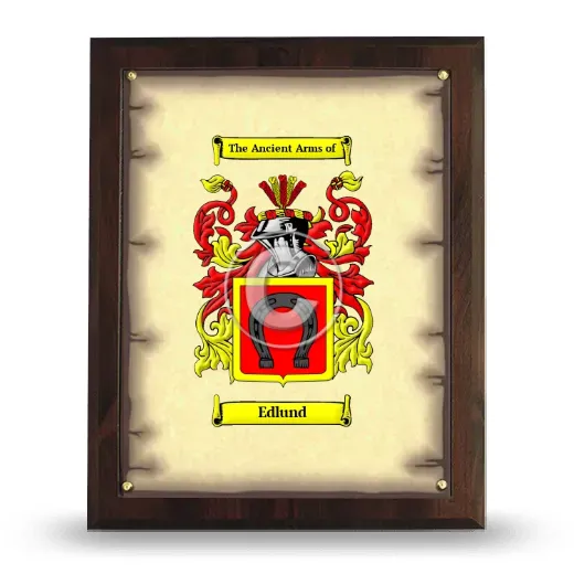 Edlund Coat of Arms Plaque