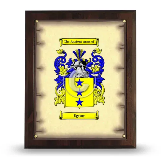 Egnor Coat of Arms Plaque