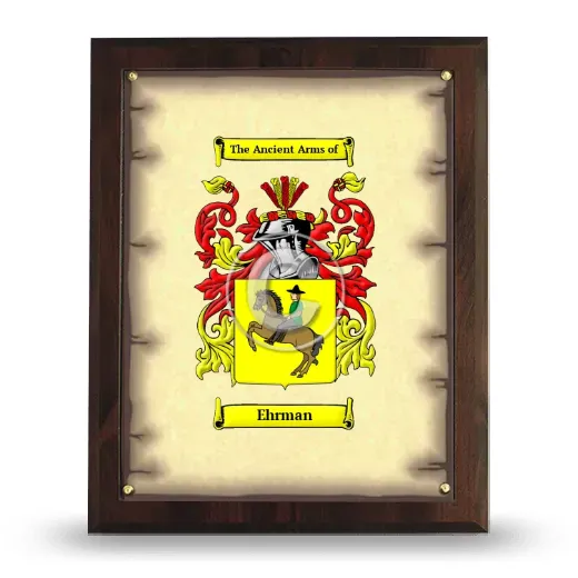 Ehrman Coat of Arms Plaque
