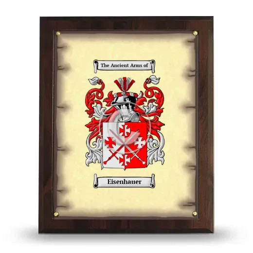 Eisenhauer Coat of Arms Plaque
