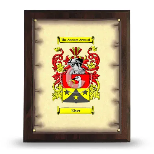 Eiser Coat of Arms Plaque