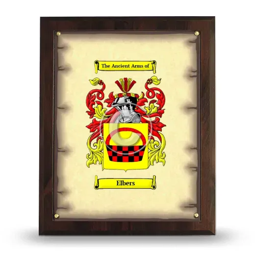 Elbers Coat of Arms Plaque