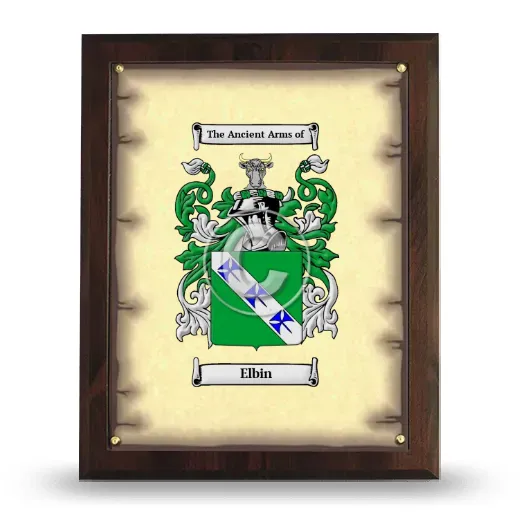 Elbin Coat of Arms Plaque