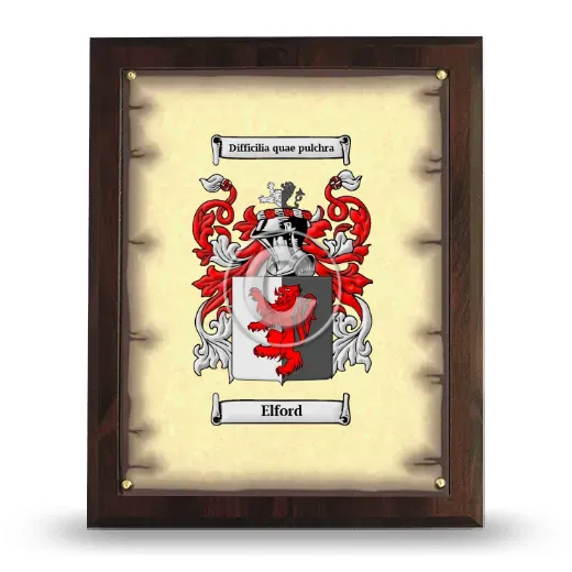 Elford Coat of Arms Plaque