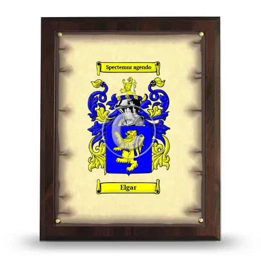 Elgar Coat of Arms Plaque