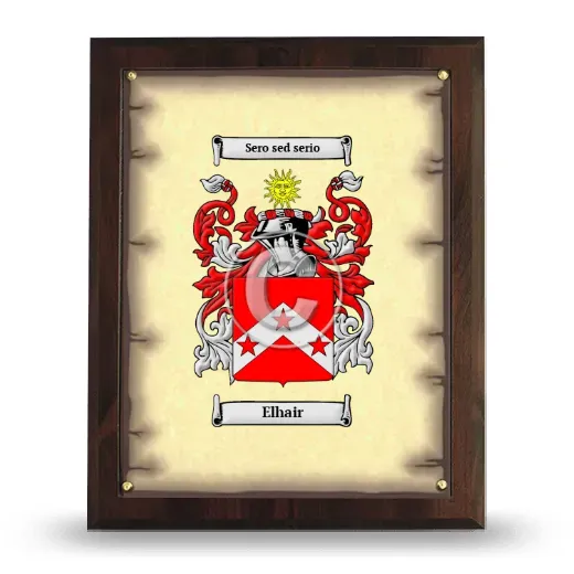 Elhair Coat of Arms Plaque