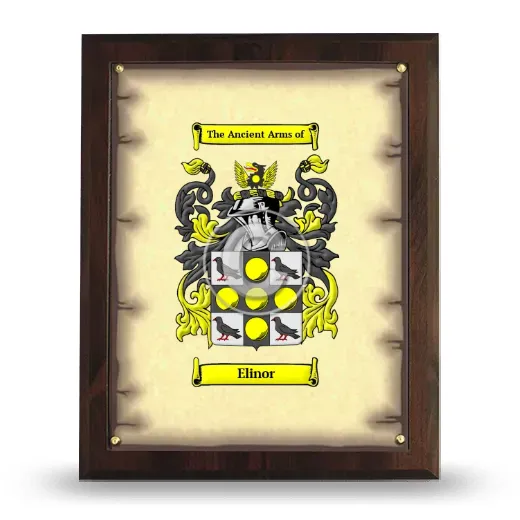 Elinor Coat of Arms Plaque
