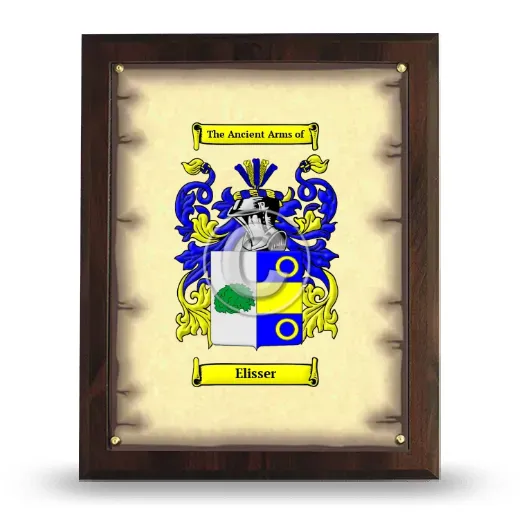 Elisser Coat of Arms Plaque